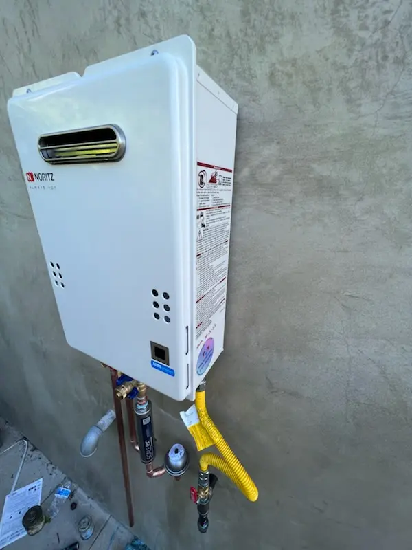 Tankless water heater installation for Haven Homes homes